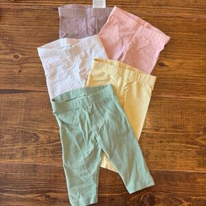 H&M Baby Leggings Set in Pink, Brown, and Cream